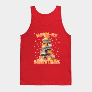 Kawaii Cute Ginger Cat Catmas Tree: Meowry Christmas Tank Top